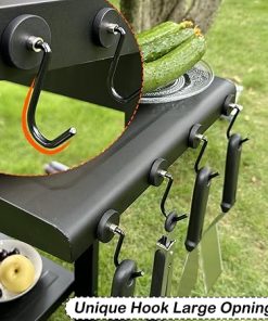 Heavy Duty Magnetic Grill Hooks, Magnet Hooks for Grill Utensils, Rust Proof Outdoor Magnetic Tools Hangers, Powerful Magnetic Hooks for BBQ Tools Refrigerator Kitchen Office 2