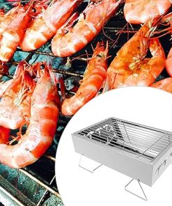 BBQ Grill Outdoor Outdoor Indoor Barbecue Charcoal Grill Foldable BBQ Grills Patio Barbecue Charcoal Grill Stove Stainless Steel Outdoor Camping Picnic Barbecue BBQ Accessories Tools 2