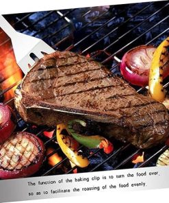 VOSAREA 1 Set Barbecue Tool with Food Clips Brushes and Clamps for Outdoor Grilling Includes Storage Bag Essential Accessories for Home and Gifting 2