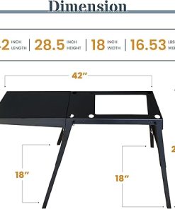 FEBTECH – Adjustable Griddle Stand Compatible with Blackstone 17” and 22” tabletop griddles, Adjustable Leg and Side Shelf Perfect for Outdoor Cooking 2