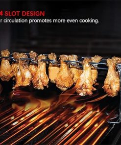 BBQ Grill Outdoor BBQ Grill Rack 14 Slots Stainless Steel Barbecue Drumsticks Holder Oven Roaster Stand with Drip Pan Tools (Color : D, Size : 1Pcs) 2