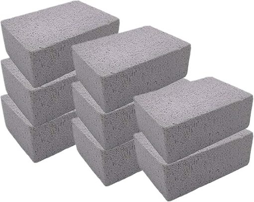 1-10PCS BBQ Grill Cleaning Brick Block Barbecue Natural Cleaning Stone Racks Stains Grease Cleaner BBQ Tools Oil Stain Cleaning(8PCS)
