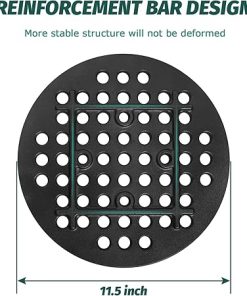 11.5in Round Cast Iron Fire Grate Replacement Parts for Kamado Joe Big Joe High Heat Charcoal Plate Fire Bottom Grate 2