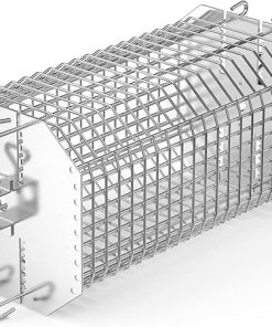 onlyfire Universal Octagonal Tumble Rotisserie Basket, Flat Spit Rotisserie Grill Basket Fits for 1/2 Inch Hexagon, 3/8 Inch Hexagon, 3/8 Inch Square, 5/16 Inch Square Spit Rods