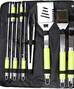 SEFAX BBQ Tools Set, 9PCS Stainless Steel Grilling Kit, Grill Accessories, Grilling Utensil Travel Set Perfect for Travel, Picnics, RVs, Camping, BBQs, Parties