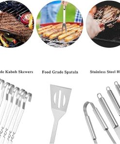 Grilling Accessories Kit BBQ Grill Tools Set, 16PCS Stainless Steel Grill Tools Set with Carry Bag, Barbecue Tools, Utensils for Outdoor Camping 2