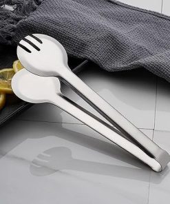 BBQ grill tongs, Stainless Steel Kitchen Clips Bread Clips Cooking Clips BBQ Salad Tools BBQ Kitchen Accessories Pliers 2