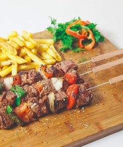 20 pcs Tools Picnic Kebab Meat Grill Shrimps Fork BBQ Restaurant Appetizer Kabob Vegetable Barbecue Outdoor Vegetables Sticks Chicken Shrimp Roasting Accessories/1198 2