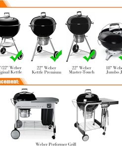 Grill Table for Weber 18″ & 22″ Original Kettle,Kettle Grill Cart,Outdoor Prep Table for Weber Original Kettle,Jumbo Joe,Master-Touch Charcoal Grill,Performer Charcoal Grill Accessories 2