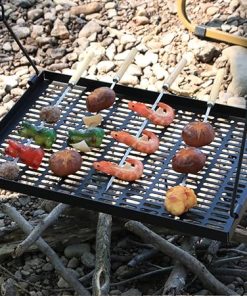 Swing Grill Stand Adjustable Grill Cooking Stand Hanging Rack and Accessories Campfire Cooking Equipment for BBQ Outdoor Party, BBQ Swing Hanging Campfire Cooking Rack, Foldable Campfire Cooking Rack 2
