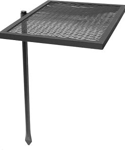 Sunnydaze Outdoor Heavy-Duty Steel Adjustable Fire Pit Cooking Grill Grate with 360-Degree Rotating Ability and 26-Inch Indoor/Outdoor Poker Tool with Wood Handle Bundle 2