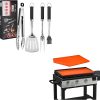 BBQ Accessories BBQ Plate Oil Hole Design Easy to Clean Heat Evenly Wear Resistant Double Layer Korean BBQ Grill for Home Outdoor for Picnics and Camping Gifts for Dad Gifts 4