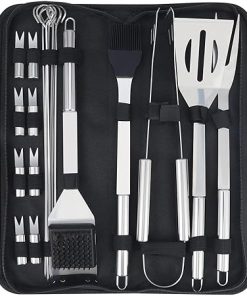 Barbecue Tool Sets 20PCS Barbecue Utensils Grill Tools Heavy Duty Stainless Steel Grill Set BBQ Grill Accessories for Outdoor for Barbecue
