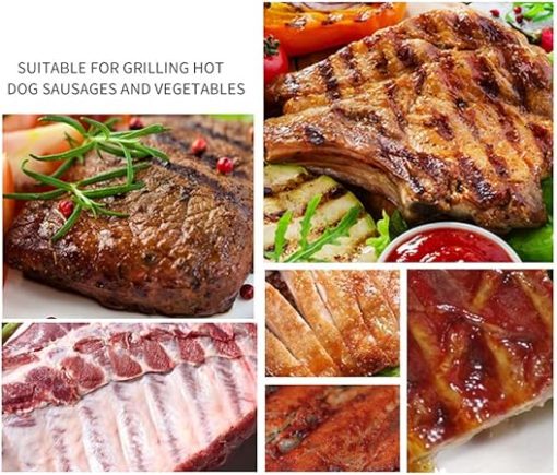 2PCS Iron Roasting Rack, Barbecue Grill Rib Rack for Smoking and Grilling Kitchen Outdoor - Image 2