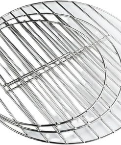 BBQ Grill Mesh 1 pcs Stainless Steel Round BBQ Grill Mesh Home Roast Nets Bacon Grill Tool Iron Nets Barbecue Accessories(32cm) 2