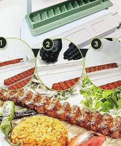 3Pcs Manual Kabob Mould, Plastic Kebab Press,11.4 Inch Long Form Your Kebab Like a Traditional Chef Handmade Kebab, for Home Kitchens Commercial Restaurants Outdoor Picnic 2