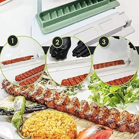 3Pcs Manual Kabob Mould, Plastic Kebab Press,11.4 Inch Long Form Your Kebab Like a Traditional Chef Handmade Kebab, for Home Kitchens Commercial Restaurants Outdoor Picnic 2 3Pcs Manual Kabob Mould, Plastic Kebab Press,11.4 Inch Long Form Your Kebab Like a Traditional Chef Handmade Kebab, for Home Kitchens Commercial Restaurants Outdoor Picnic - Image 2