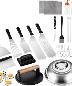 Barbecue Tool Sets Griddle Accessories Kit 36Pcs Flat Top Grill Accessories Metal Spatula Tools Set for Barbecue