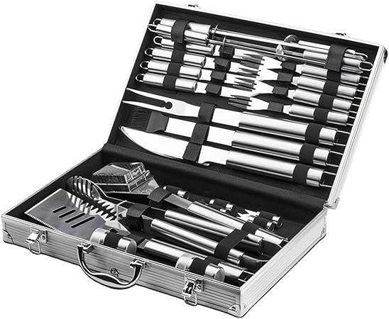 KANDUO Grill Utensils Set, Outdoor Grill Set Stainless Steel BBQ Grill Accessories, BBQ Tools Grilling Tools Set with Storage Box, for Picnic Bonfire, Beach – Perfect Grill Gifts for Men KANDUO Grill Utensils Set, Outdoor Grill Set Stainless Steel BBQ Grill Accessories, BBQ Tools Grilling Tools Set with Storage Box, for Picnic Bonfire, Beach - Perfect Grill Gifts for Men