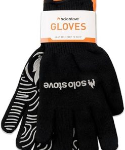 Solo Stove High Heat Gloves, Grill/BBQ Gloves, Oven Mitts, Heat-Resistant up to 450°F, Non-Slip, Black, One Size 2