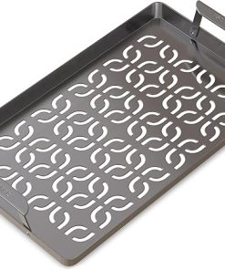 Traeger Grills BAC610 ModiFIRE Stainless Steel Fish & Veggie Grill Tray – Durable Grill Grate Accessory for Outdoor Grills, Ideal for Small Foods like Shrimp, Vegetables, and Meatballs