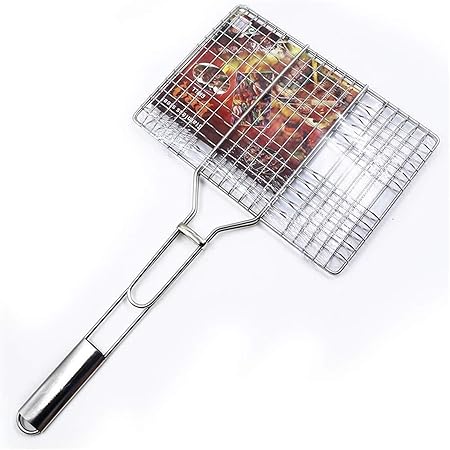 Barbecue mesh Clip,Outdoor Barbecue Tools Square Stainless Steel Grilled Fish Accessories Clip Multi-Use Burger Clip 2 Barbecue mesh Clip,Outdoor Barbecue Tools Square Stainless Steel Grilled Fish Accessories Clip Multi-Use Burger Clip - Image 2
