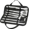 uxcell BBQ Grill Tool Set- 12 in 1 Stainless Steel Barbecue Grilling Accessories with Carrying Case, Includes Spatula, Tongs, Skewers