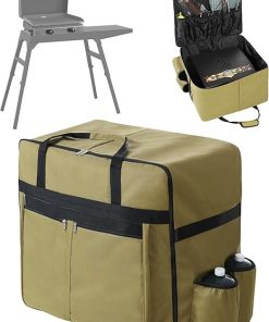 1200D Heavy-Duty Grill Carry Bag for Blackstone 17/22" Griddles - Fits Griddle with Hood, Stand & Tools, 17-Pocket Organizer, Spice Compartments, Dual Handles (Only Bag)