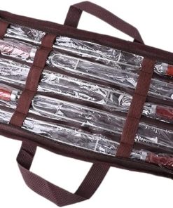 5Pcs Roasting Forks with Bag Camping Hot Dog Skewers BBQ Forks Portable Barbecue Outdoor Tool Barbecue Grill Accessories
