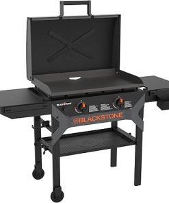 Blackstone 2311 Iron Forged 28” Omnivore Griddle with X-Braced Hood, Powder Coated Steel, Black