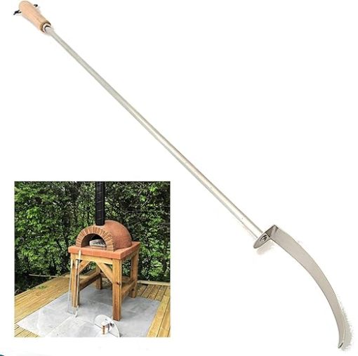 Pizza Oven Hook Rake Tool | Coal Ember Hook Rake Tool | Wood Burning Oven Tools | Tuscan Grill Tool | Pizza Oven Accessories | Fireside | Fireplace | Pizza Oven | Outdoor Fire | WFO |Fireplace Tool - Image 2
