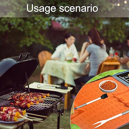 2 Pack Silicone Barbecue Grills Pad BBQ Grilling Mat Silicone Texture Barbecue Tool Mat for Home and Commercial Use 2 2 Pack Silicone Barbecue Grills Pad BBQ Grilling Mat Silicone Texture Barbecue Tool Mat for Home and Commercial Use - Image 2