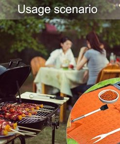 Set Of 2 Silicone BBQ Grills Mat Barbecue Grills Pad Nonstick Grilling Mat Kitchen Accessory Suitable For Outdoor Cooking 2