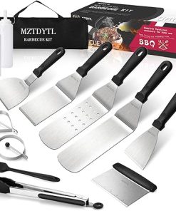 BBQ Griddle Accessories Kit for Blackstone and Camp Chef-12PCS Professional BBQ Tool Kit-Stainless Steel Flat Top Grill Accessories for Hibachi Grill Outdoor BBQ Camping