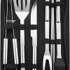 SEFAX Portable Camp Cooking Utensil Set, Stainless Steel Grilling Kit, Grill Accessories, BBQ Tools Set, Suitable for Travel, Picnics, RVs, Camping, BBQs (Size : 20pcs) 4