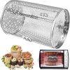 Stainless Steel Oven Cage Grill 360 ° Rotating Roast Basket Kitchen Nut Cooking Tool DIY Baking Tea Coffee Grain Peanut Barbecue.