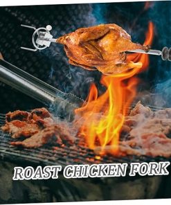 Totority 3 Sets BBQ Accessories Air Fryer Fork Meat Fish Grilled Forks Kitchen Gadgets 2
