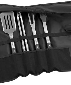 ZWILLING BBQ+, 5-pc Grill Tool Set, Grill Spatula, Grill Tongs, Grill Fork, Basting Brush, Chef's Wrap, Made From Durable and Corrosion-Resistant Stainless Steel, Travel Friendly, Easy-to-Clean