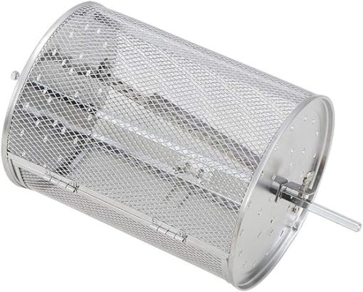 Air Fryer Accessories Air Fryer Grill Accessory Stainless Steel Oven Roast Basket Rotisserie Grill Basket Rotary ​Baking Cage for BBQ Grill Bakeware​ Tool