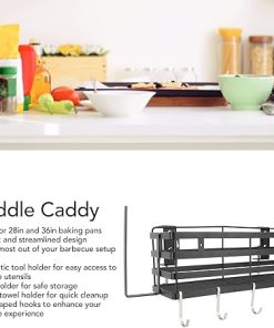 Griddle Outdoor Camping Grill BBQ Accessories Organizer Side Seasoning Storage Rack 2