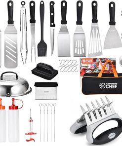 Commercial Chef 36 Piece Blackstone Griddle Accessories Kit + CHEFSSPOT Meat Shredder Claws with Ultra-Sharp Blades