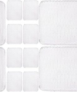 20pcs Grill Topper Rectangular Grill BBQ Disposable Grill Toppers Aluminum BBQ Mesh Grill Mat Grill Tray Broiler Pans Non Stick Baking Tools Outdoor BBQ Accessories for Baking Cooking Grilling