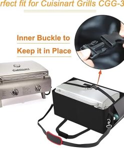 Upgrade Grill Carry Bag Fits for Cuisinart Grills CGG-306, Portable Gas Grill Carrying Bag Fits Cuisinart Grills, BBQ Griddle Carry Bag 600D Heavy Duty Water-Resistant 2