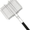 BBQ Grill Tool Set Stainless Steel Spatula Fork Tongs Barbecue Utensil Gifts for Men Women (Black) 3