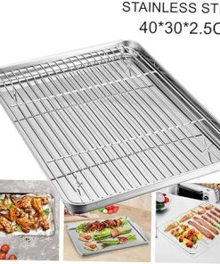 Outdoor BBQ Tool Set Grill Pan for Gas Stove Barbecue Grill Accessory Non-Stick Fry Pan Roasting Tool Compact and Portable 2