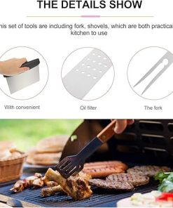 Stainless Steel BBQ Utensils Set BBQ Tools for Outdoor Grill Camping 10-Piece Kit 2