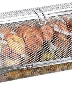 Rotisserie Tumble Basket: Elevate Your Grilling Game! Perfect for Chicken Wings, Coffee Beans, and More (Compatible Only with ROTOQ360 Rotisserie)