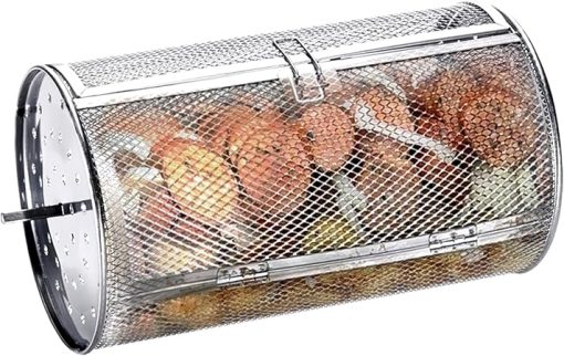 Rotisserie Tumble Basket: Elevate Your Grilling Game! Perfect for Chicken Wings, Coffee Beans, and More (Compatible Only with ROTOQ360 Rotisserie)