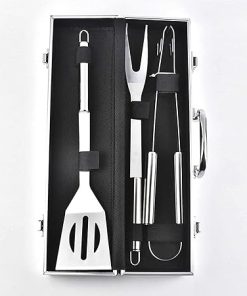 MaGiLL BBQ Accessories Grill Kit- 3 Pcs Premium Utensil Set with Spatula, Tongs and Fork, Lightweight Stainless Steel Barbecue Tools for Camping Outdoor Kitchen Cooking Picnic S