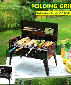 Foldable BBQ Rack Portable Camping Picnic Mini BBQ Rack Barbecue Accessories Cooking Tools for Home and Outdoor 2